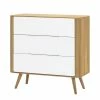 Studio Copenhagen Kommode Loca IV - Wildeiche teilmassiv - Weiß / Wildeiche