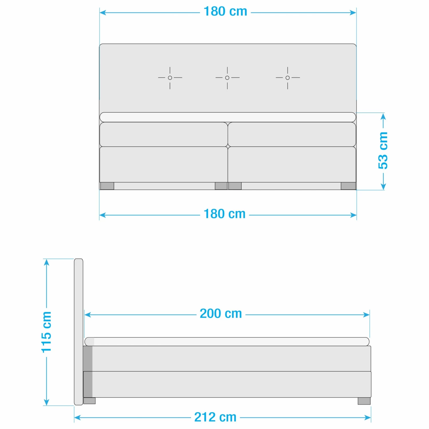 Fredriks Boxspringbett Ramona III - 180 x 200cm – Bild 19