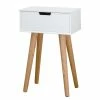 Mørteens Nachttisch Mitra - Eiche massiv - Weiß
