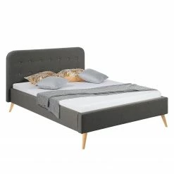 Mørteens Polsterbett Klink II - Dunkelgrau - 140 x 200cm