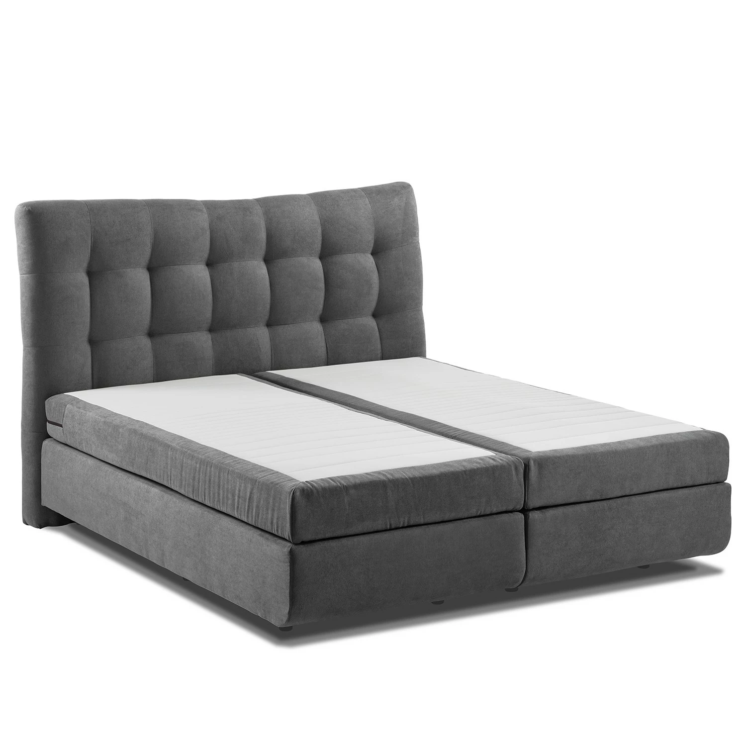 Loftscape Boxspringbett Maum II - Webstoffbezug - Grau – Bild 6