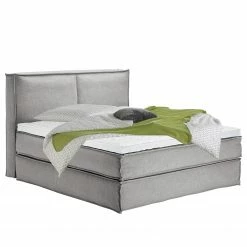 Boxspringbett Kinx - Stoff KINX: Grau - 180 x 200cm - H2 - 130 cm