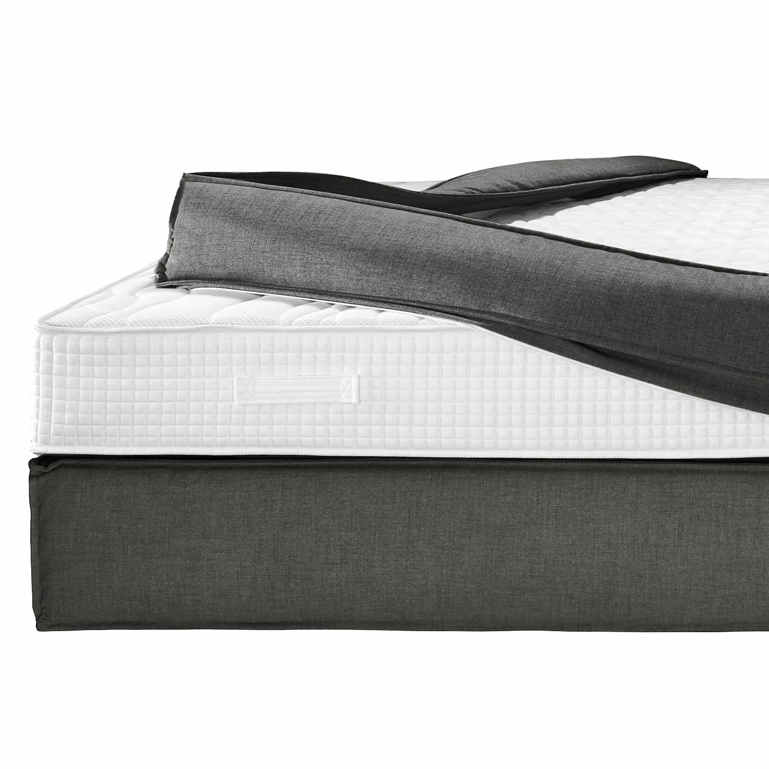 Boxspringbett Kinx - Stoff KINX: Anthrazit - 180 x 200cm - H2 - 130 cm – Bild 11