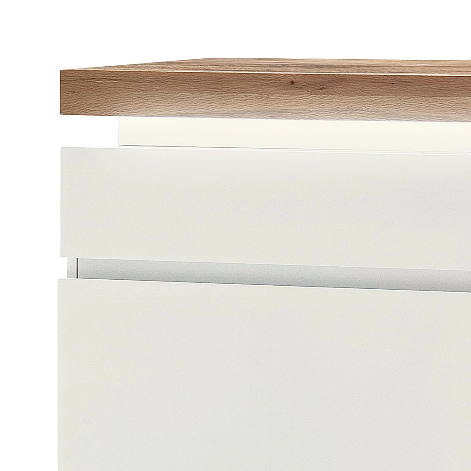 Fredriks Kommode Roble I - Inkl. Beleuchtung - Eiche / Matt Weiß – Bild 6