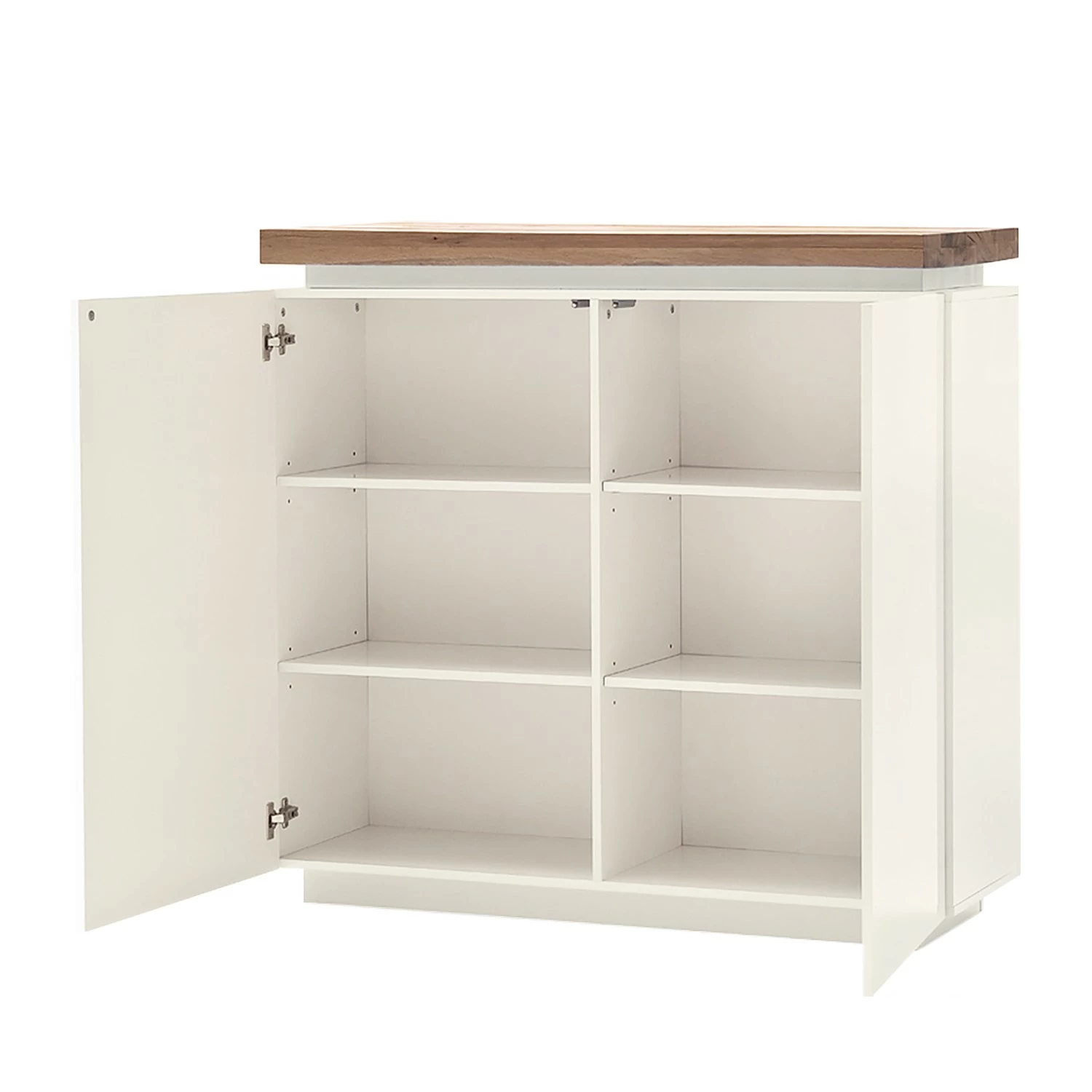 Fredriks Kommode Roble III - Inkl. Beleuchtung - Eiche / Matt Weiß – Bild 2