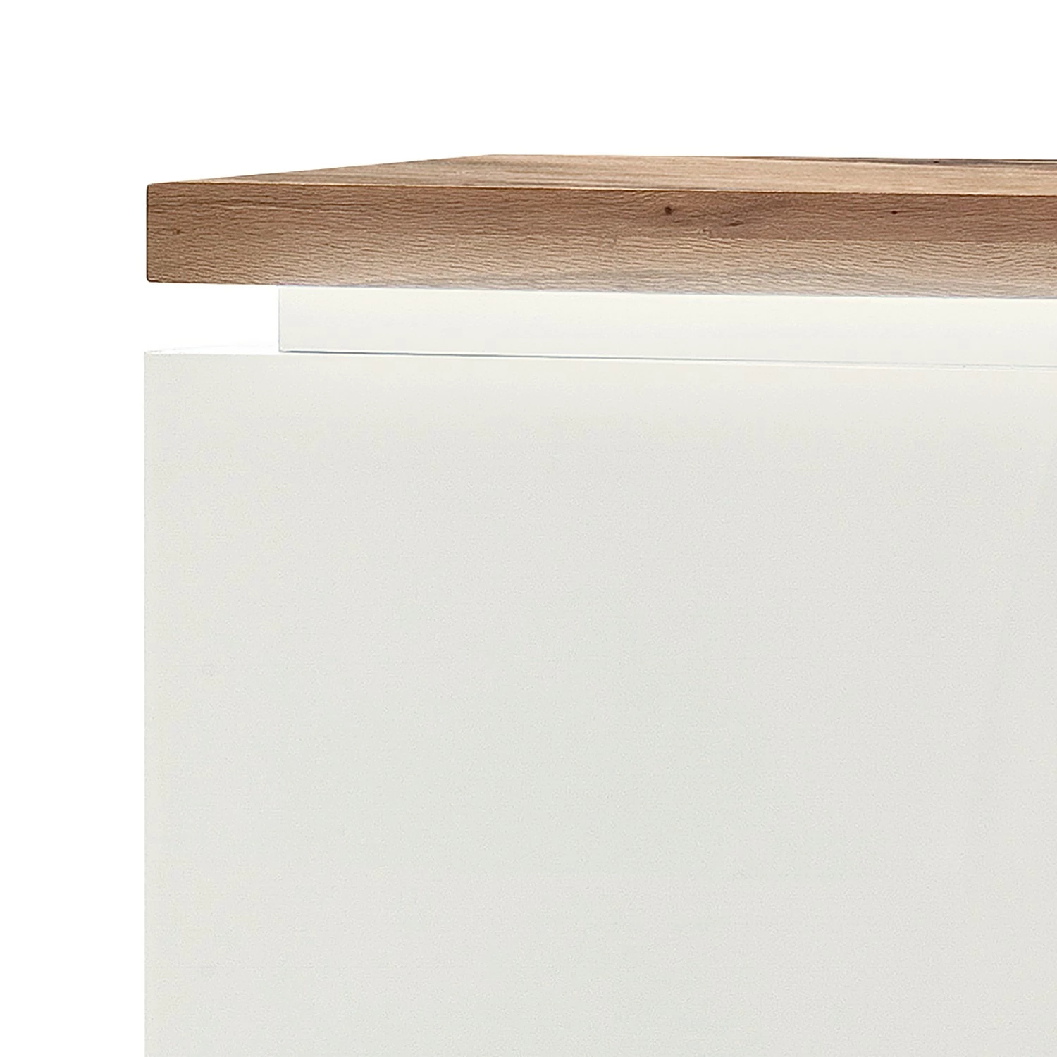 Fredriks Kommode Roble III - Inkl. Beleuchtung - Eiche / Matt Weiß – Bild 5