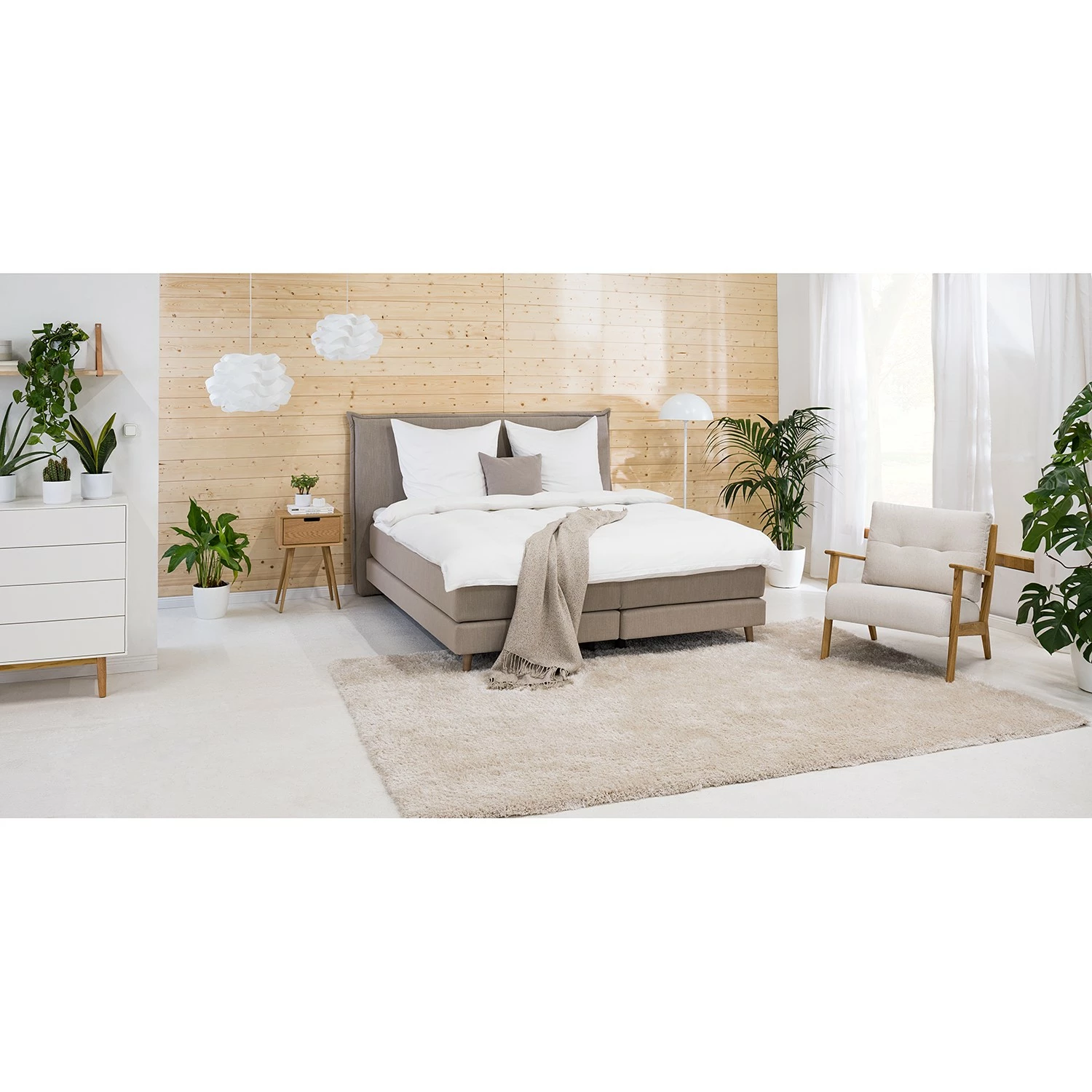 Mørteens Boxspringbett Avellino I - Schlamm - 180 x 200cm – Bild 2
