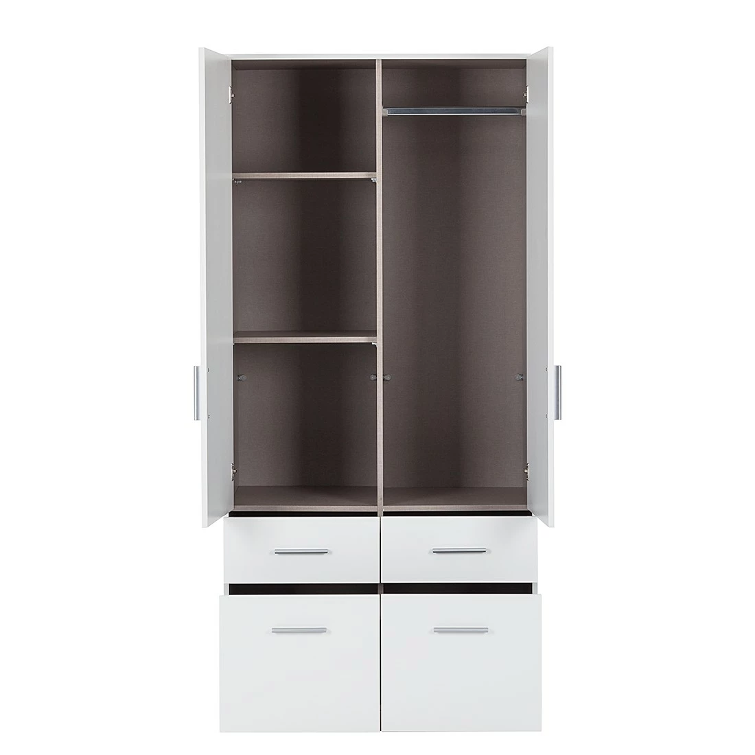 Rauch Blue Drehtürenschrank Celle - Hochglanz Weiß/Alpinweiß – Bild 7