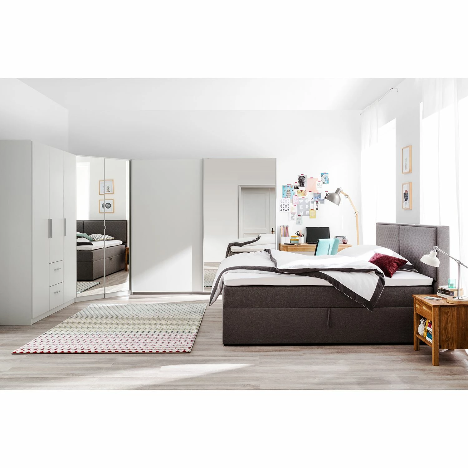 Drehtürenschrank KiYDOO II - Alpinweiß - Höhe: 210 cm - Breite: 136 cm – Bild 2