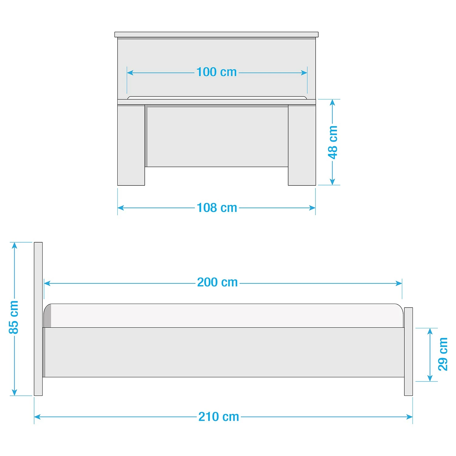 Wimex Kompaktbett Lundu - Alpinweiß - 100 x 200cm – Bild 4