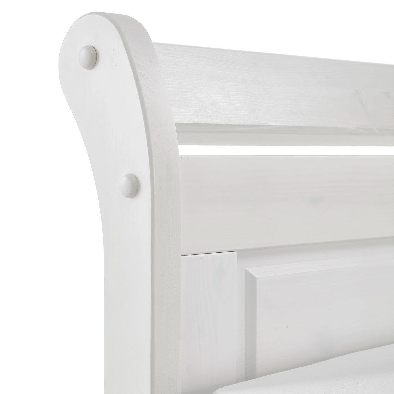 Maison Belfort Massivholz-Einzelbett Cenan - Kiefer Weiß - 100 x 200cm – Bild 6