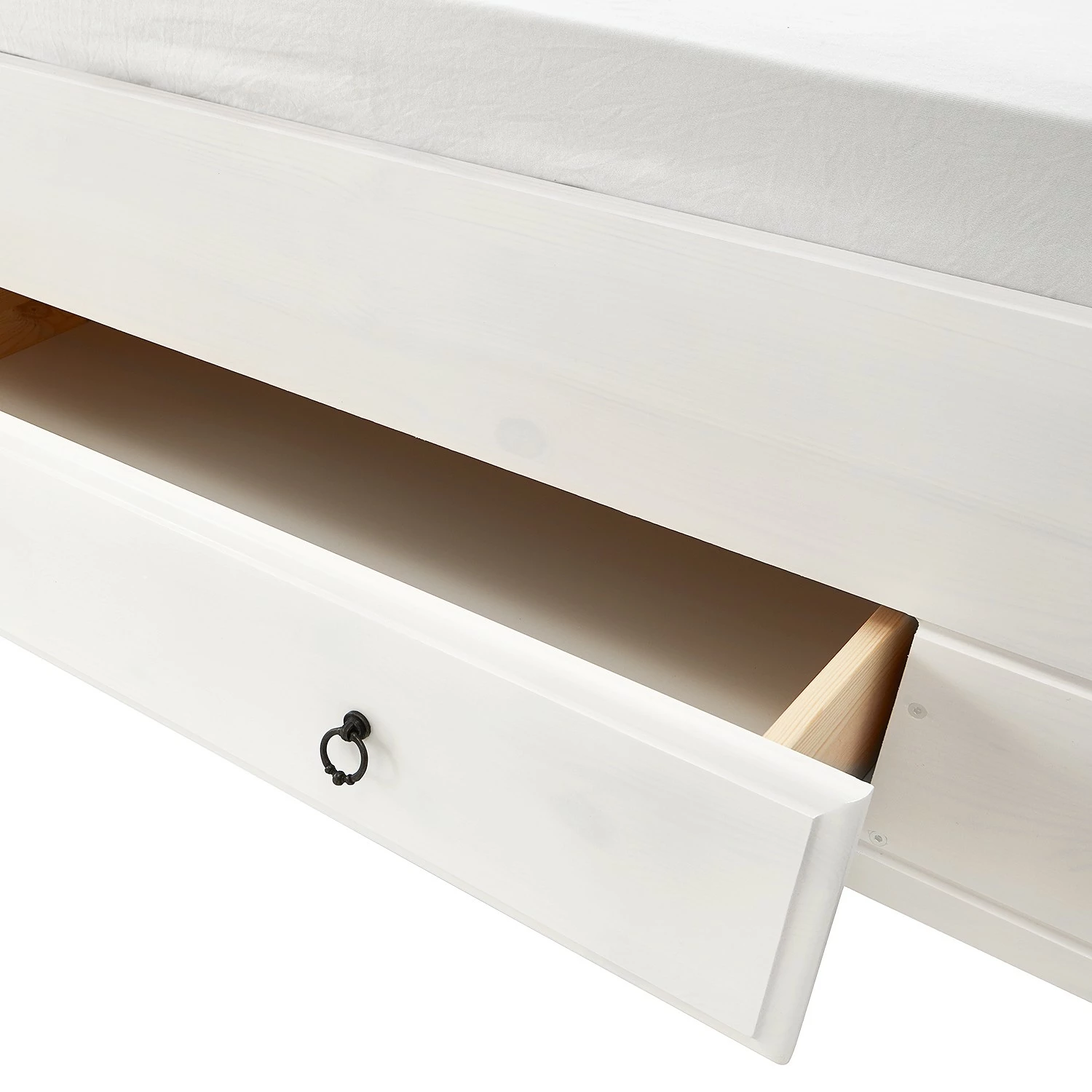 Maison Belfort Massivholz-Einzelbett Cenan - Kiefer Weiß - 100 x 200cm – Bild 7