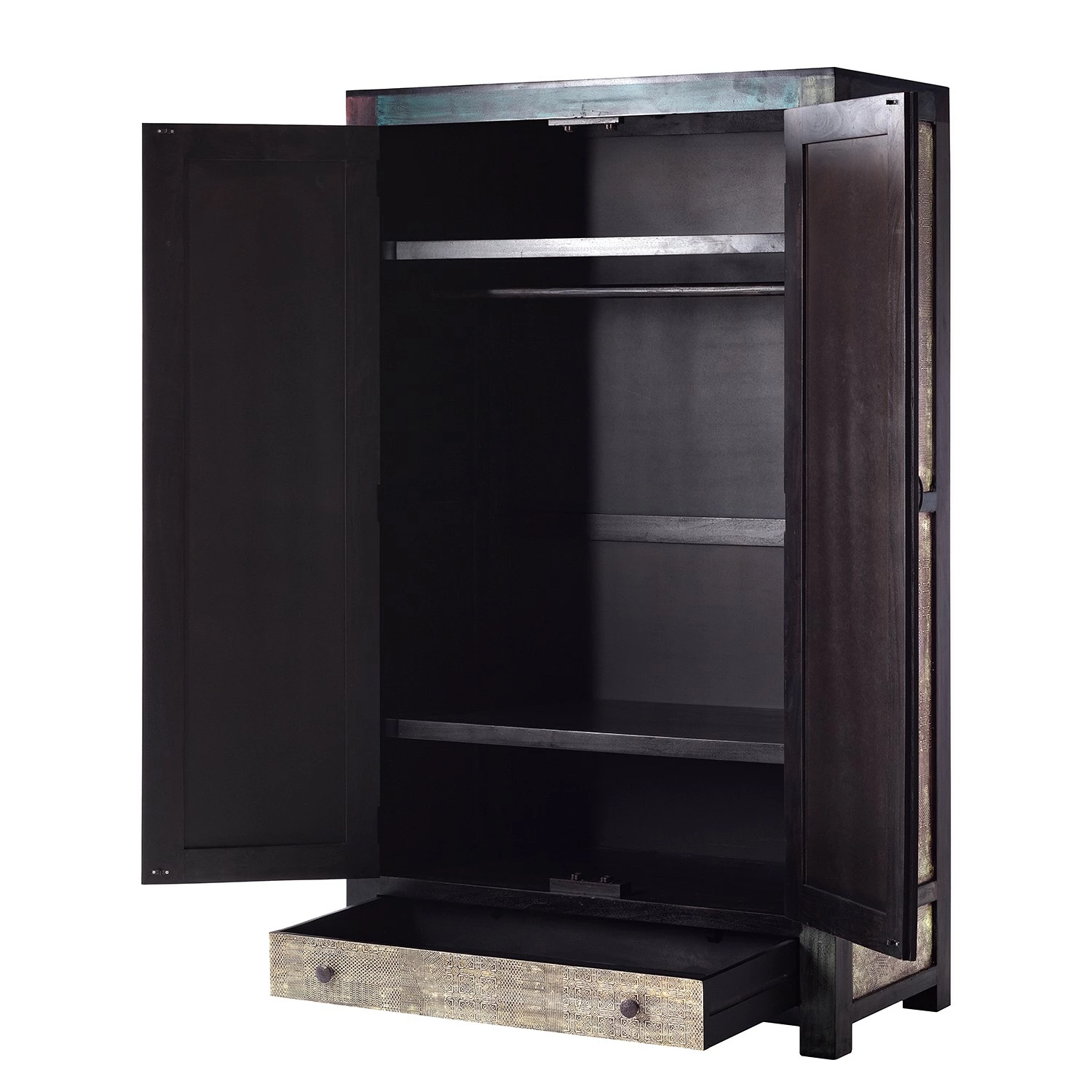 Wolf-Möbel Drehtürenschrank Goa - Akazie massiv - Akazie Braun – Bild 3