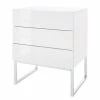 Fredriks Nachtkommode Nola II - Weiß, hochglanz - 3