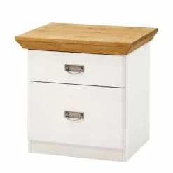 Maison Belfort Nachtkommode Bergen - Kiefer Weiß / Kiefer Laugenfarbig