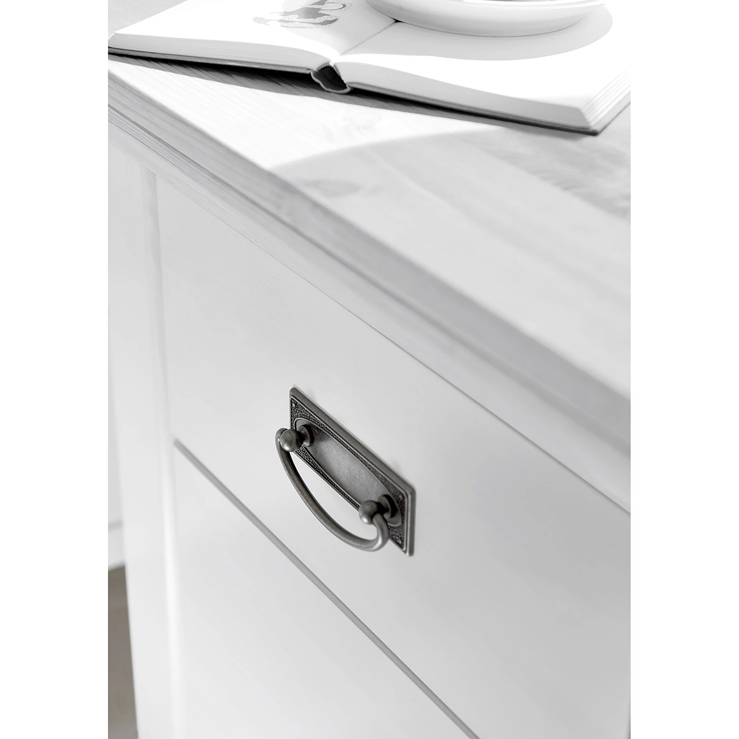 Maison Belfort Kommode Bergen III - Kiefer Weiß – Bild 4