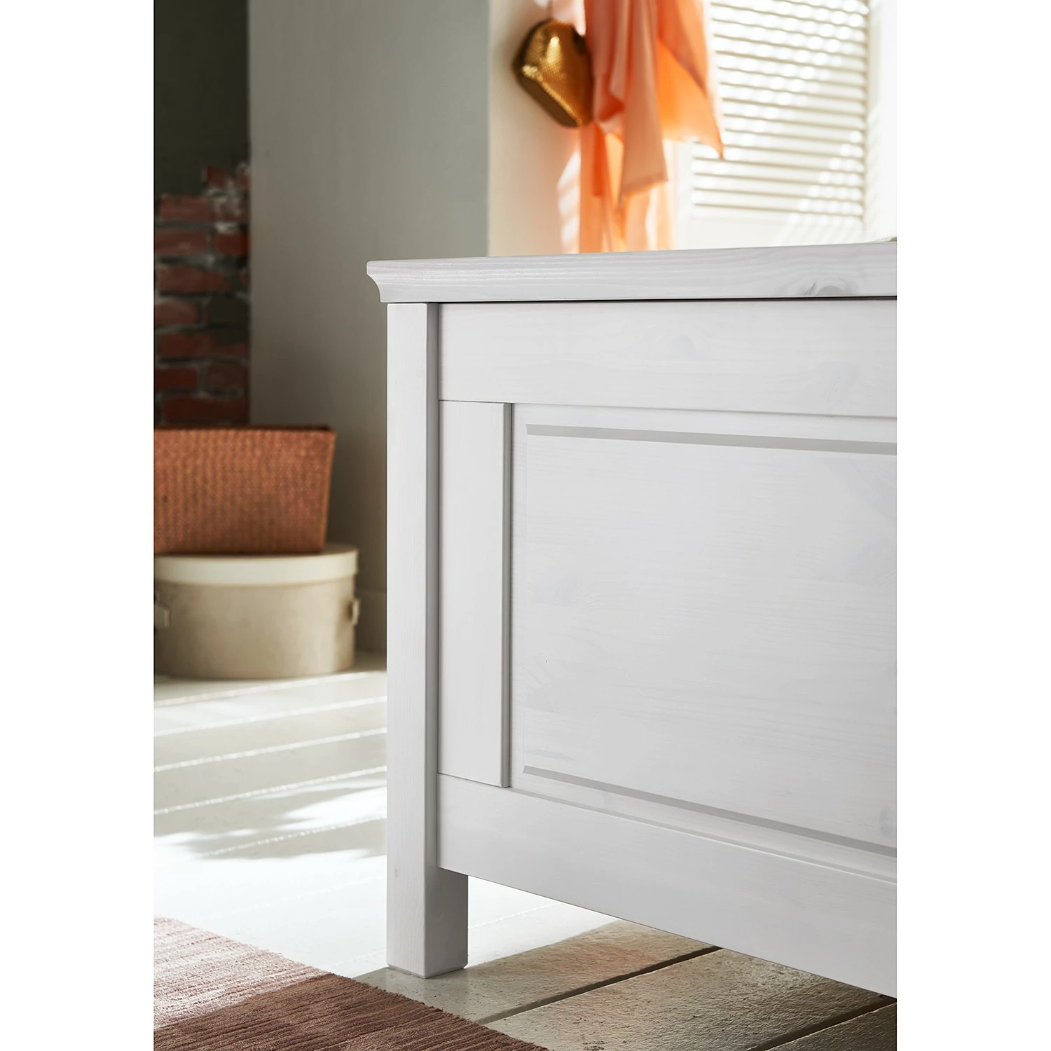 Maison Belfort Massivholzbett Bergen - Kiefer Weiß - 200 x 200cm – Bild 7