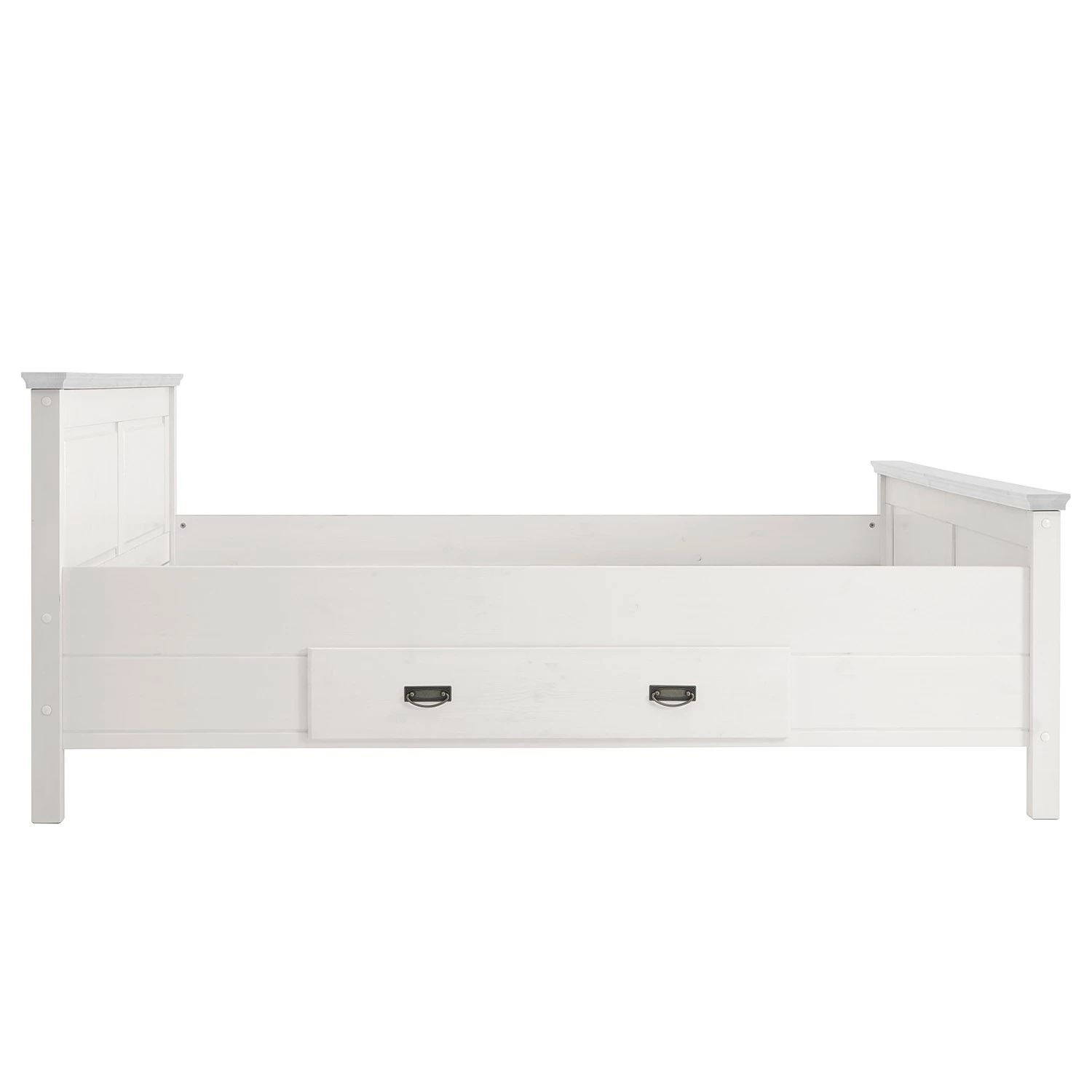 Maison Belfort Massivholzbett Bergen - Kiefer Weiß - 200 x 200cm – Bild 5