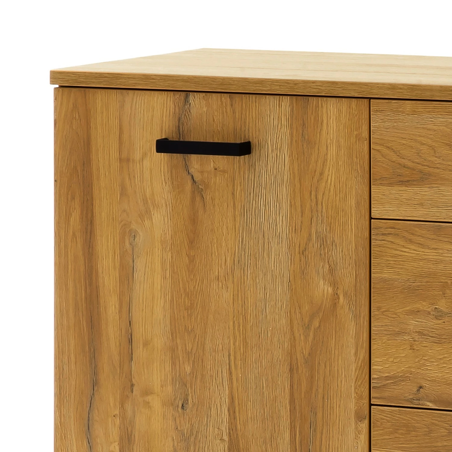 Red Living Kommode Krokby II - Eiche Grandson Dekor / Schwarz – Bild 4