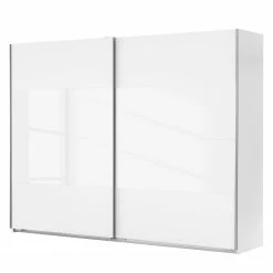 Wimex Schwebetürenschrank Easy Plus I - Polarweiß / Weißglas - Höhe: 210 cm - Breite: 225 cm