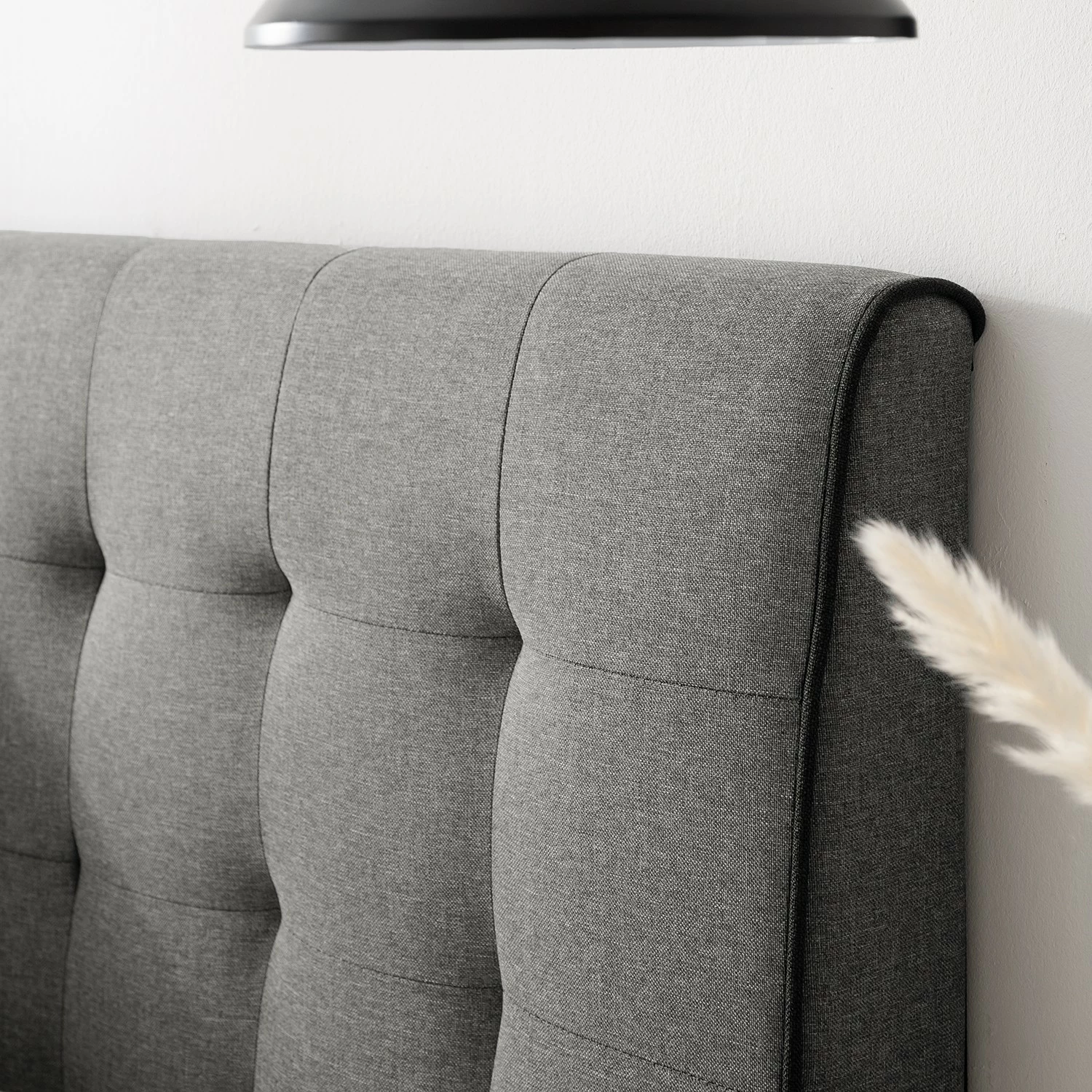 Mørteens Polsterbett Almonte - Webstoff / Gummibaum massiv - Hellgrau – Bild 9