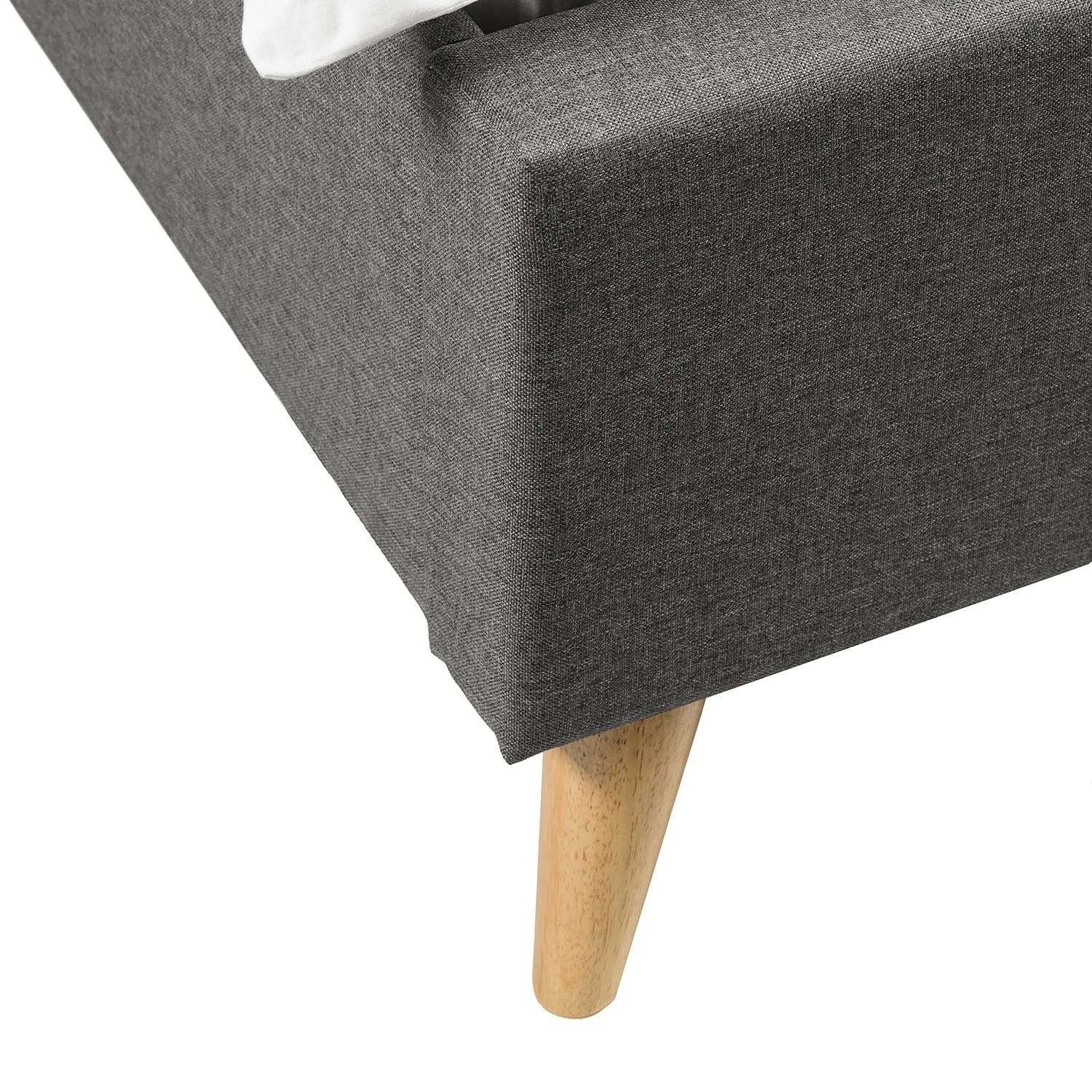 Mørteens Polsterbett Almonte - Webstoff / Gummibaum massiv - Hellgrau – Bild 12