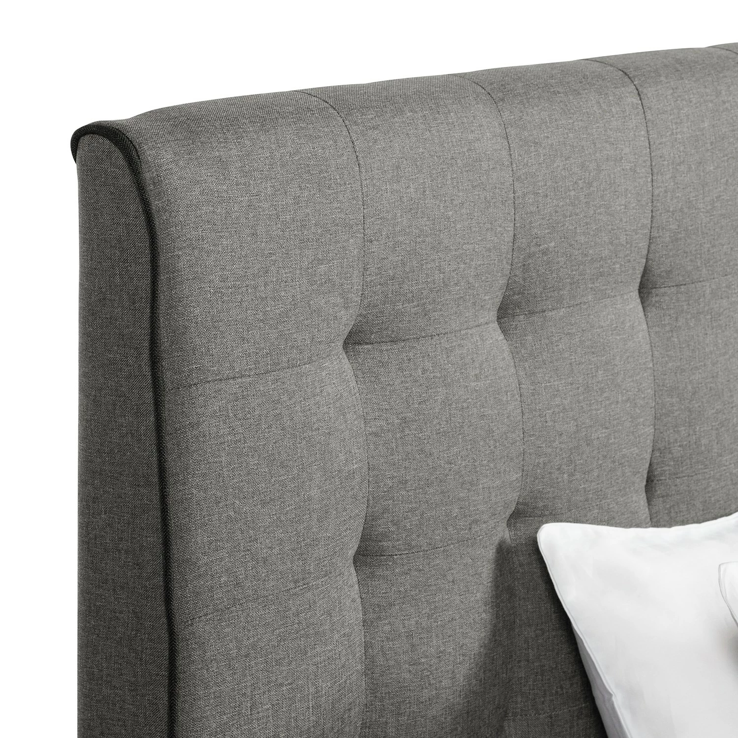 Mørteens Polsterbett Almonte - Webstoff / Gummibaum massiv - Hellgrau – Bild 14