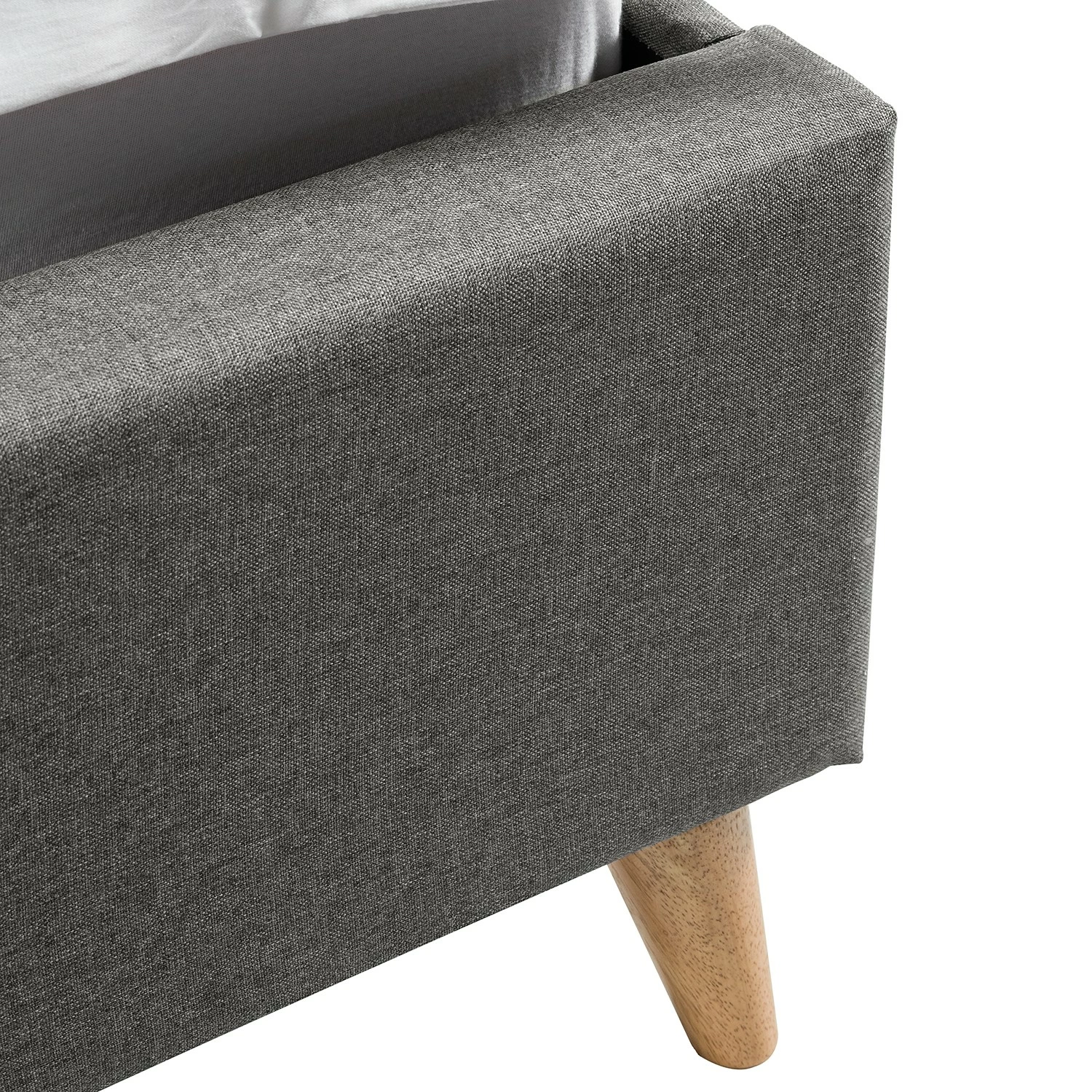 Mørteens Polsterbett Almonte - Webstoff / Gummibaum massiv - Hellgrau – Bild 13