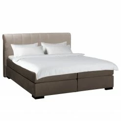 Maison Belfort Boxspringbett Willard I - Webstoff - Taupe - 180 x 200cm