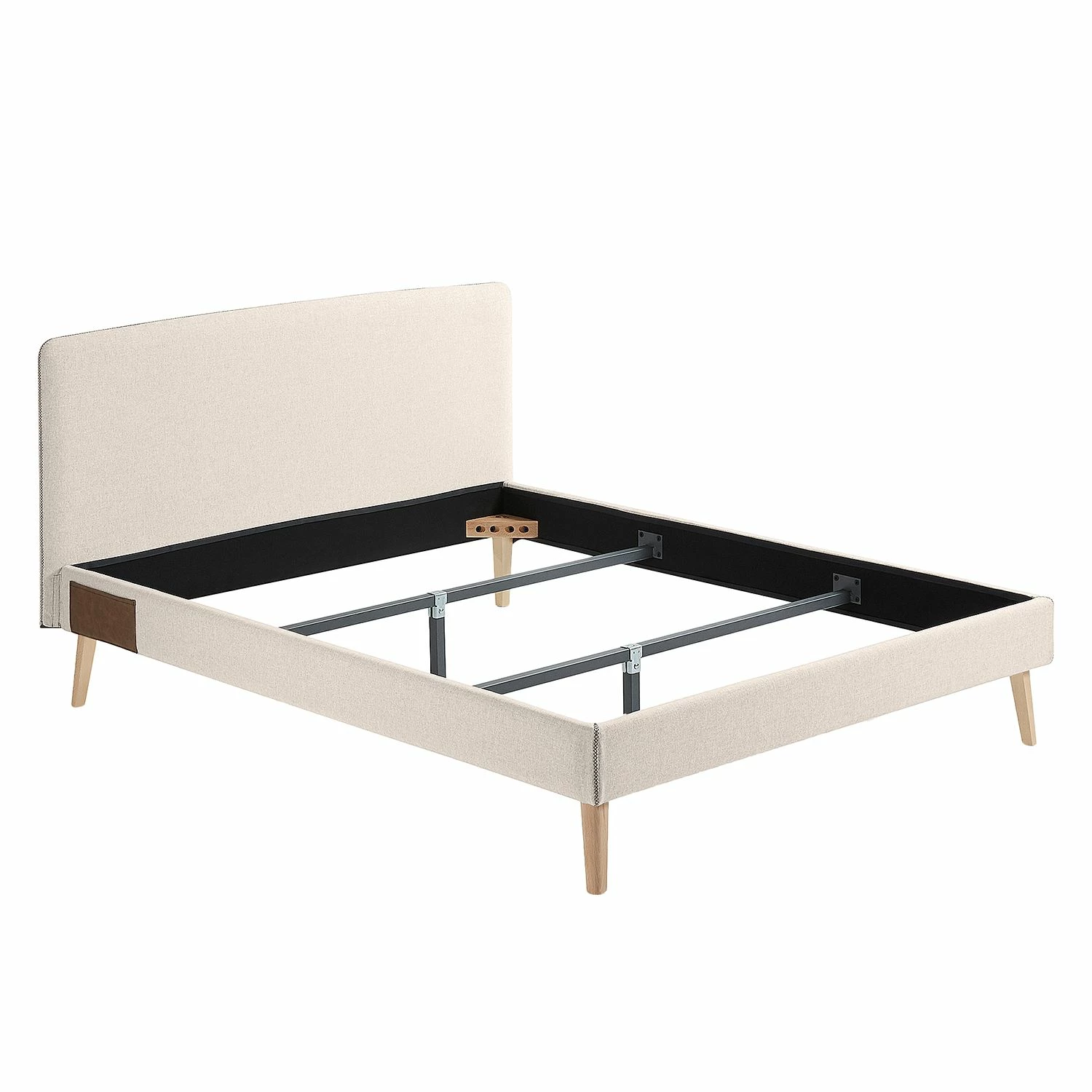 Norrwood Polsterbett Feda - Webstoff - 160 x 200cm - Beige meliert – Bild 2