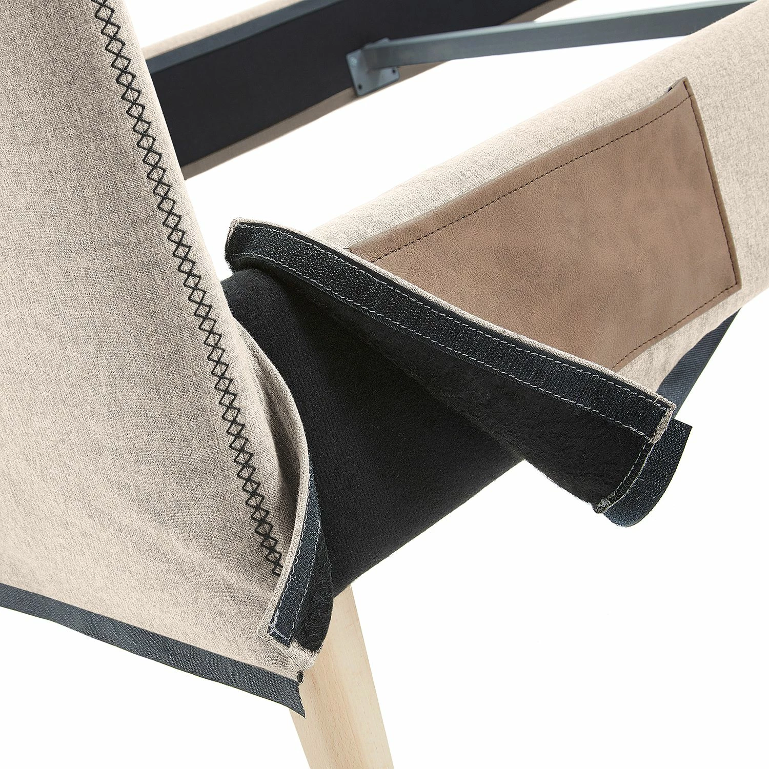 Norrwood Polsterbett Feda - Webstoff - 160 x 200cm - Beige meliert – Bild 7