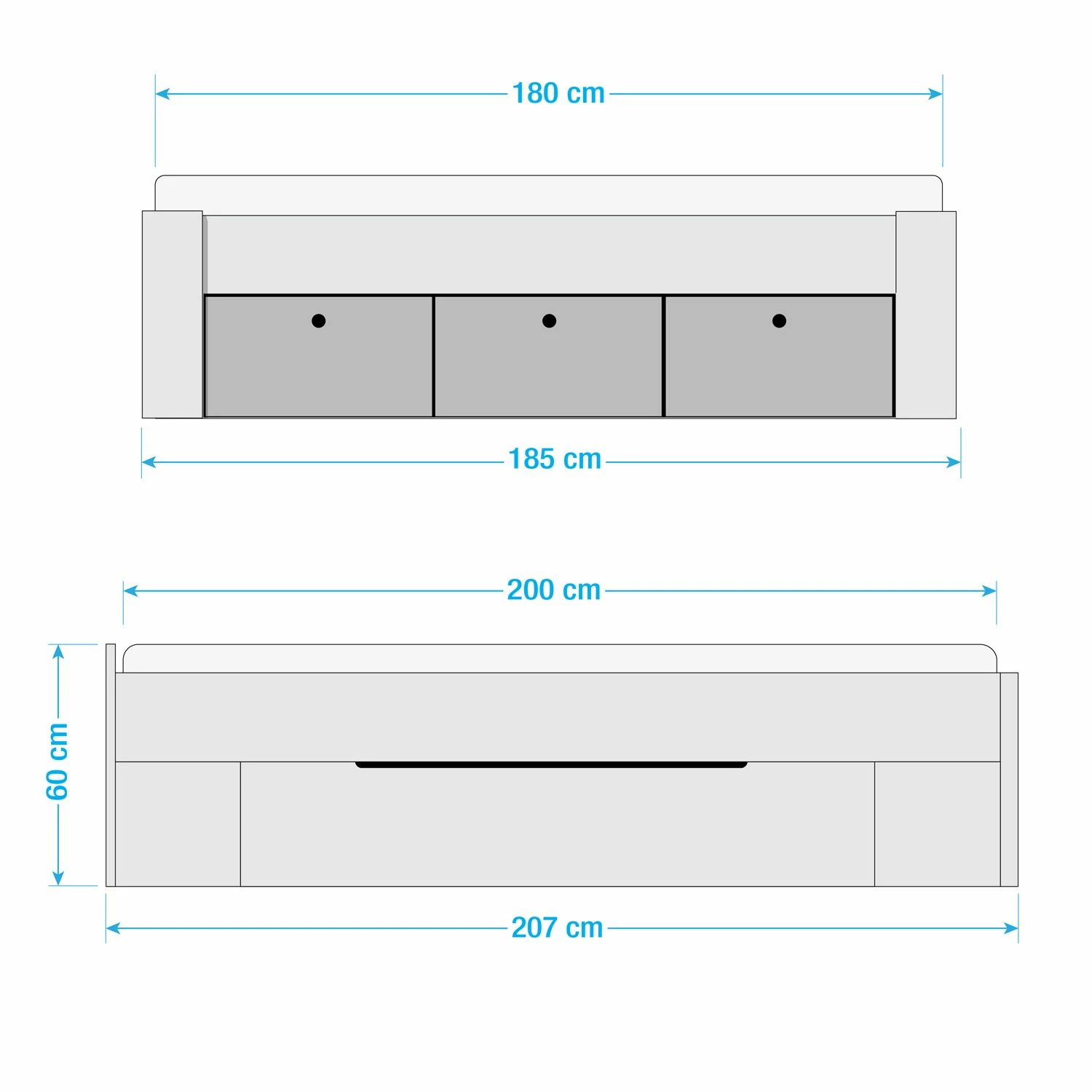 Rauch Orange Bett Scala II - Eiche Wotan Dekor - 180 x 200cm – Bild 4
