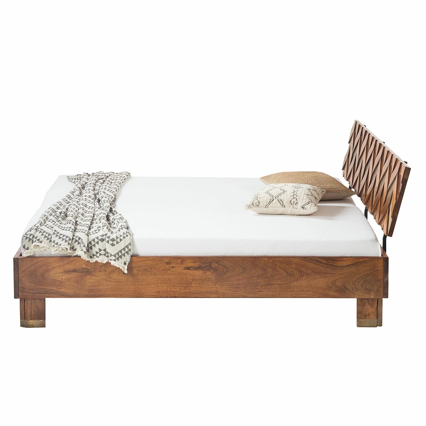 Ars manufacti Massivholzbett Yao - Akazie massiv / Metall - Akazie / Gold – Bild 5