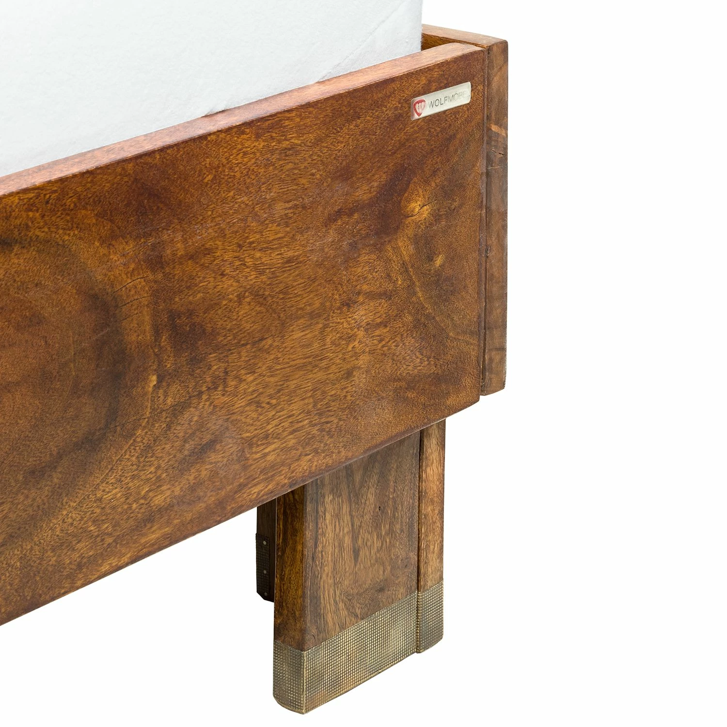 Ars manufacti Massivholzbett Yao - Akazie massiv / Metall - Akazie / Gold – Bild 12