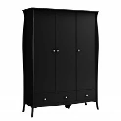 Steens Kleiderschrank Baroque - Schwarz - Breite: 143 cm