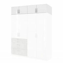 Rauch Blue Schrankaufsatz Homburg - Weiß / Hellgrau - Breite: 181 cm