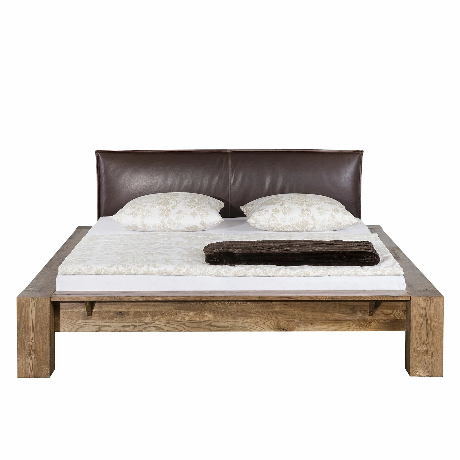 Neue Modular Massivholzbett Morton I - Sumpfeiche, massiv - 140 x 200cm – Bild 2