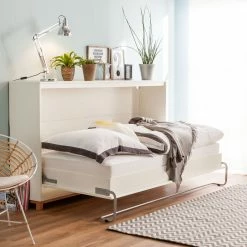 Mørteens Schrankbett Lindholm - 140 x 200cm - Bonellfederkernmatratze