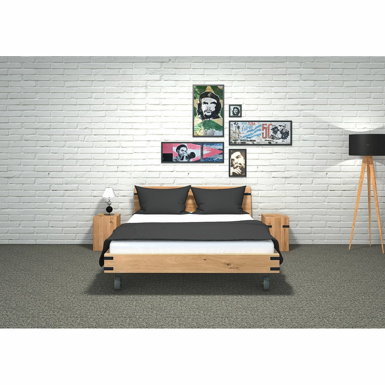 Naturoo Massivholzbett Morogoro I - Wildeiche, geölt - 160 x 200cm – Bild 2