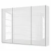 Schwebetürenschrank SKØP pure gloss - Hochglanz Weiß / Weiß - Höhe: 236 cm - Breite: 315 cm - 3