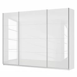 Schwebetürenschrank SKØP pure gloss - Hochglanz Weiß / Weiß - Höhe: 236 cm - Breite: 315 cm - 3