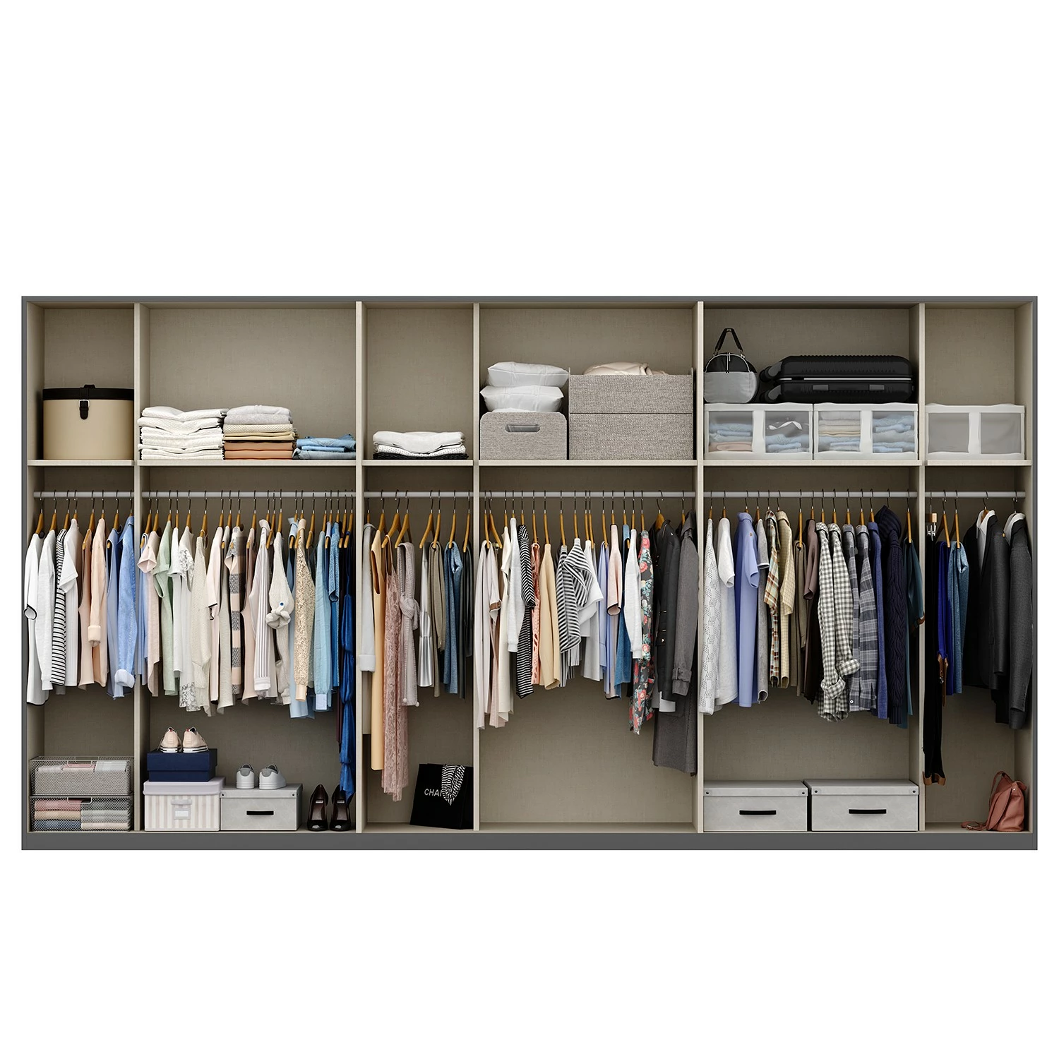 Schwebetürenschrank SKØP reflect+ - Graphit - Höhe: 236 cm - Breite: 405 cm - 3 – Bild 3