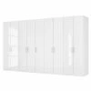 Drehtürenschrank SKØP pure gloss - Hochglanz Weiß / Weiß - Höhe: 236 cm - Breite: 405 cm