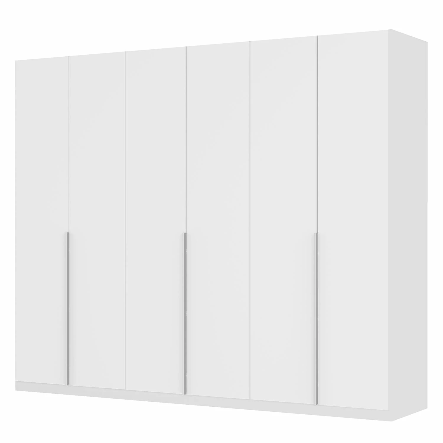 Drehtürenschrank SKØP glass alu - Mattglas Weiß - Höhe: 222 cm - Breite: 270 cm - Basic