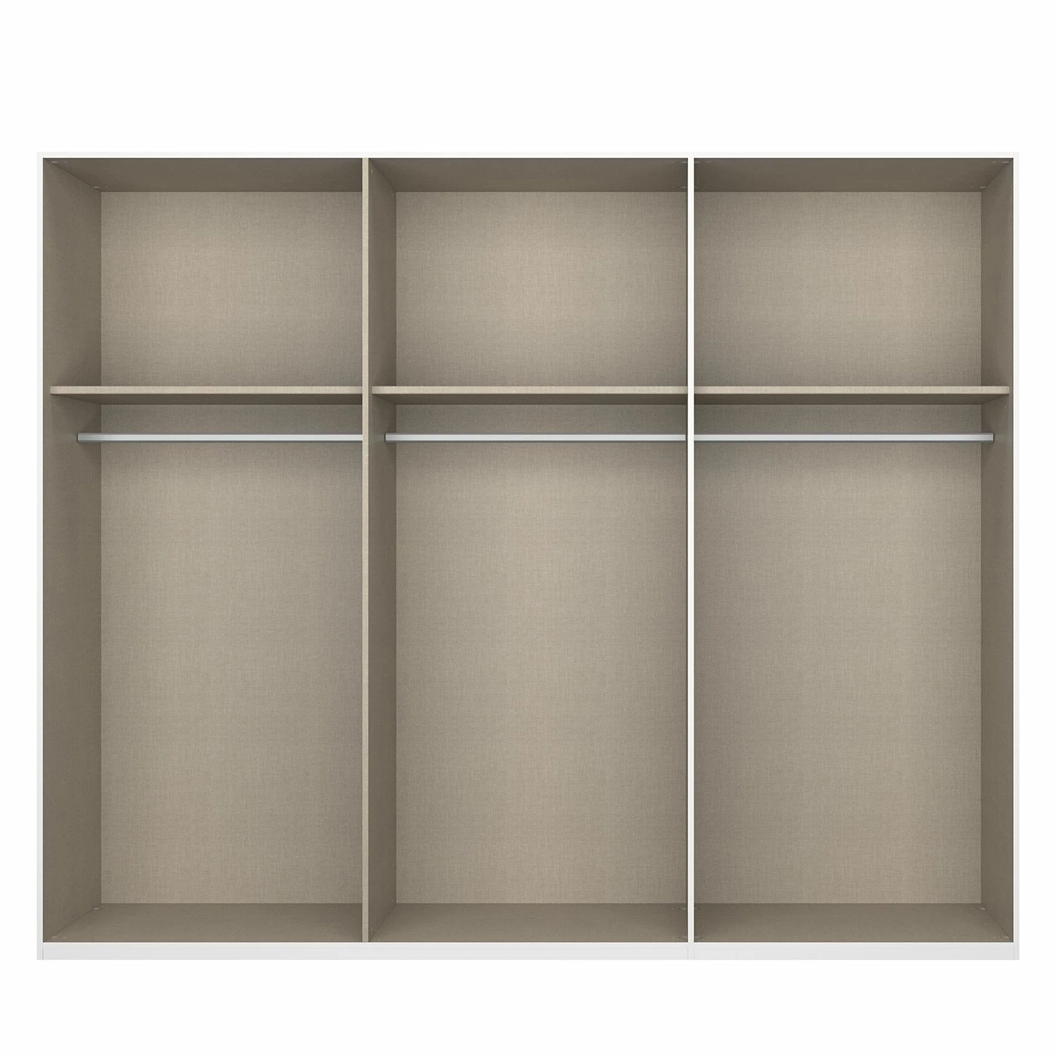 Drehtürenschrank SKØP glass alu - Mattglas Weiß - Höhe: 222 cm - Breite: 270 cm - Basic – Bild 4