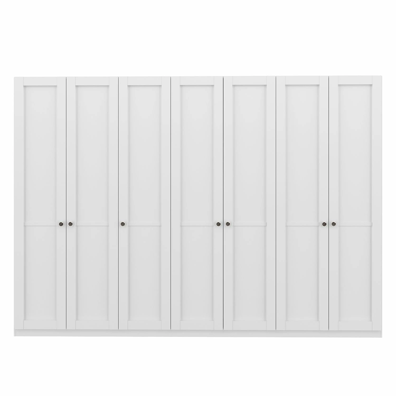 Drehtürenschrank SKØP country - Landhaus weiß - Höhe: 222 cm - Breite: 315 cm - Basic – Bild 3