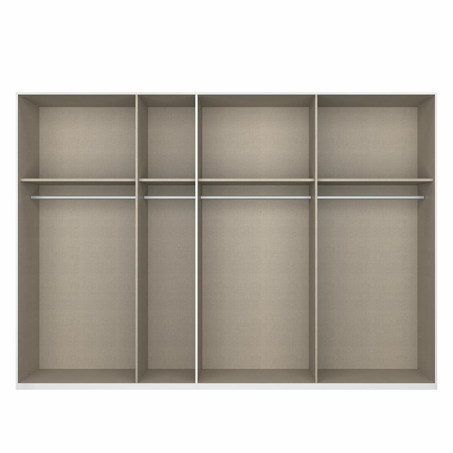 Drehtürenschrank SKØP country - Landhaus weiß - Höhe: 222 cm - Breite: 315 cm - Basic – Bild 4