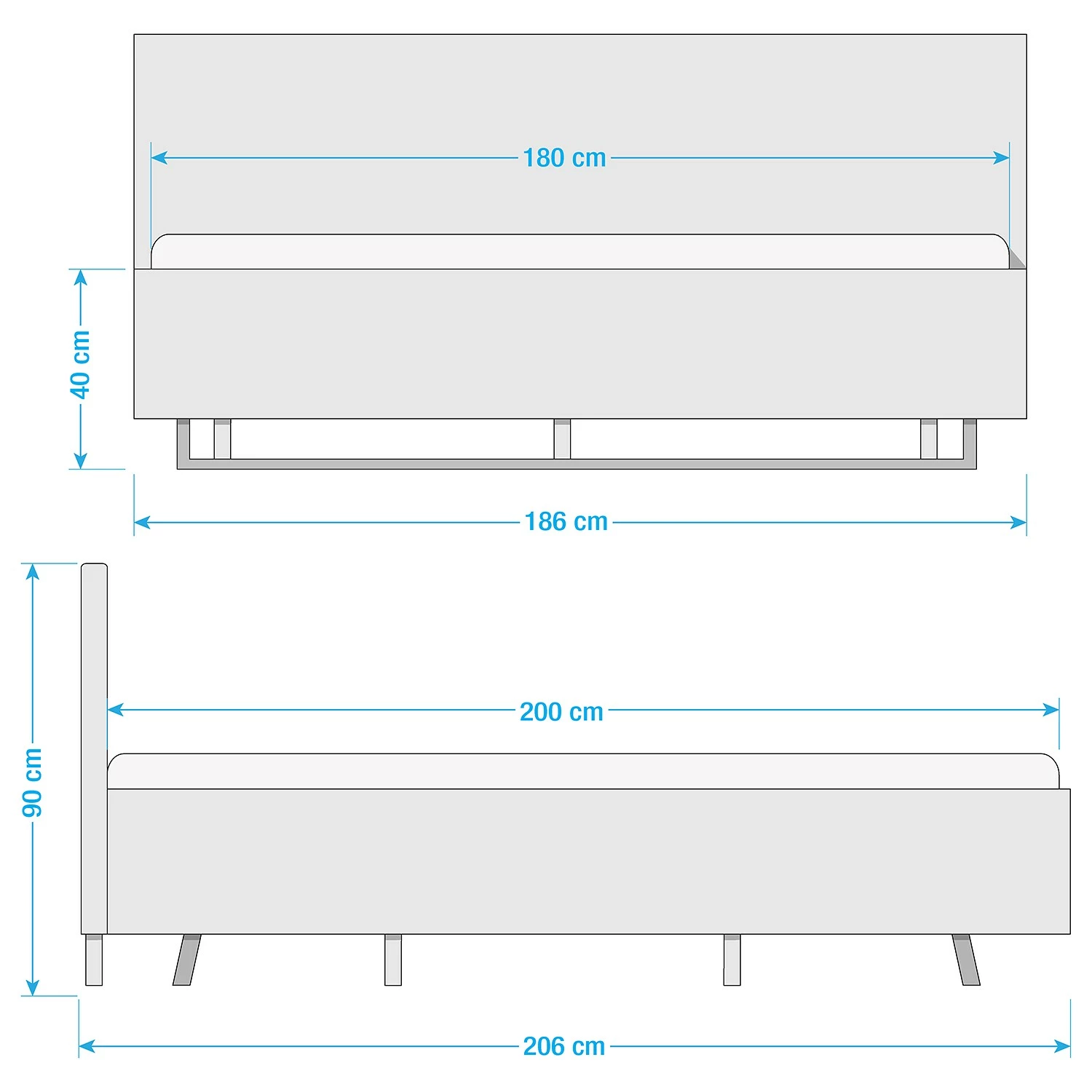 Ars Natura Massivholzbett Vardo - Akazie massiv / Metall - Akazie / Schwarz – Bild 16