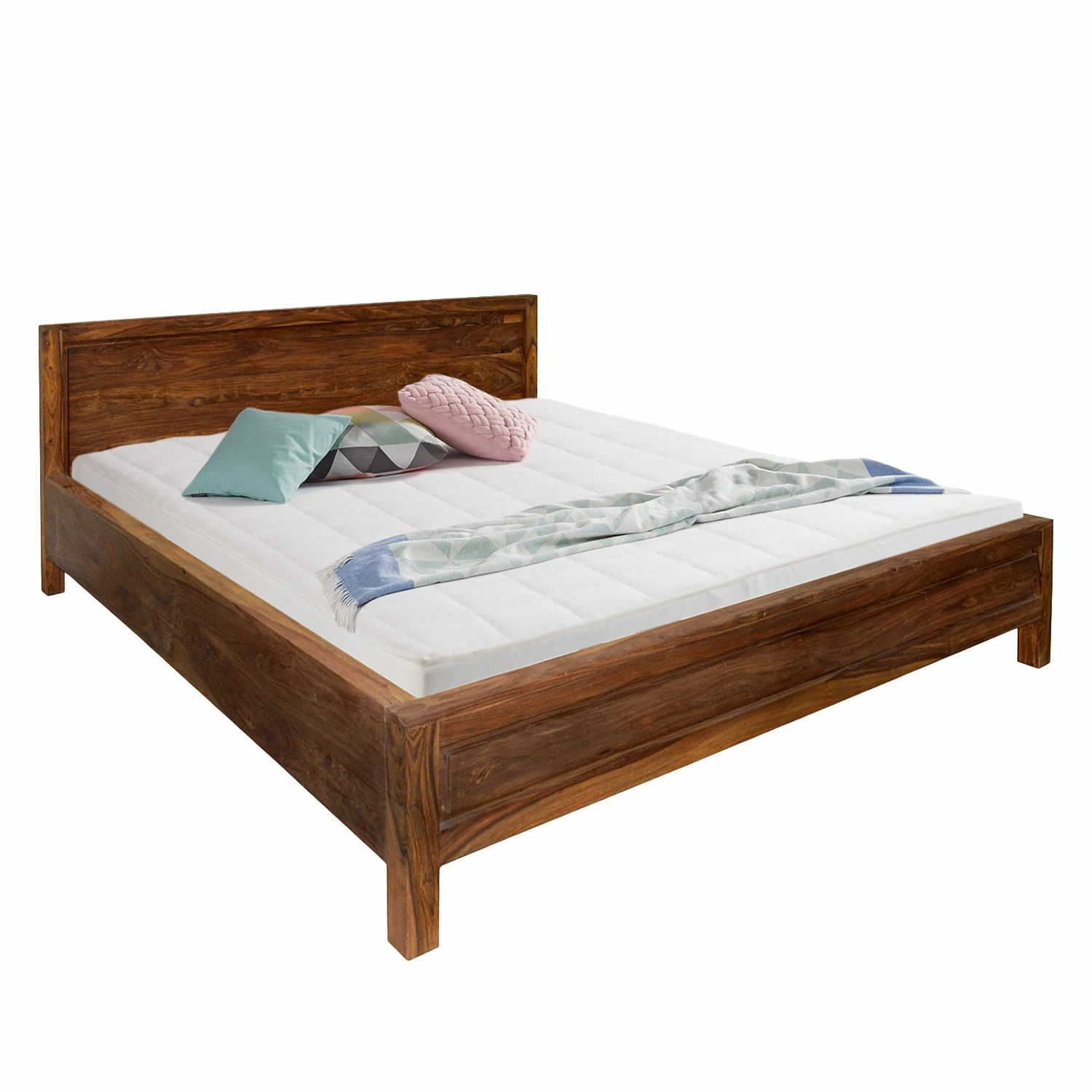 Ars Natura Massivholzbett Ohio - Sheesam massiv