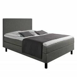 Fredriks Boxspringbett Joiselle - inkl. Topper - Webstoff - Anthrazit - 140 x 200cm